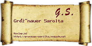 Grünauer Sarolta névjegykártya