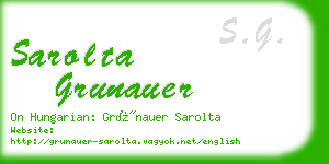 sarolta grunauer business card